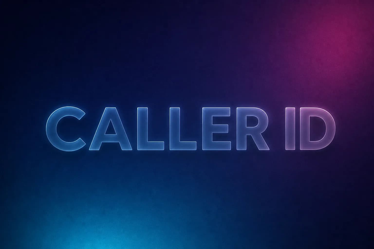 CALLER ID 용어를 glassmorphic letter로 표현한 gradient thumbnail