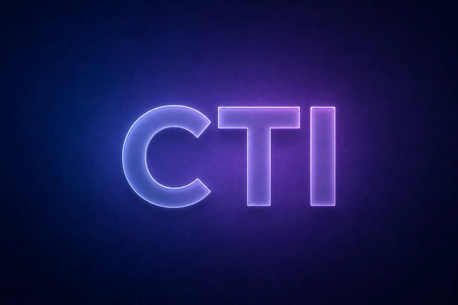 CTI 용어를 glassmorphic letter로 표현한 gradient thumbnail
