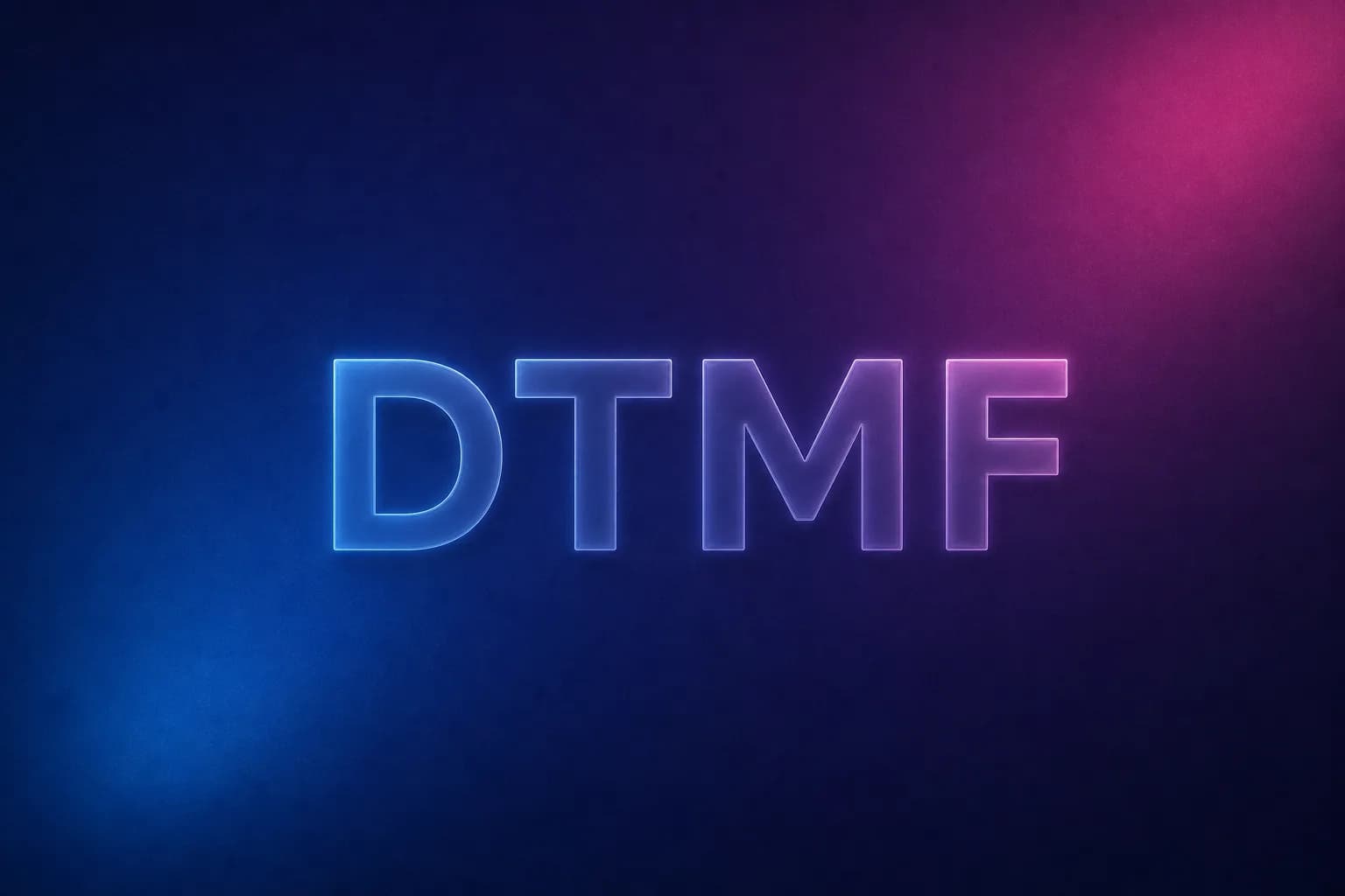 DTMF 용어를 glassmorphic letter로 표현한 gradient thumbnail