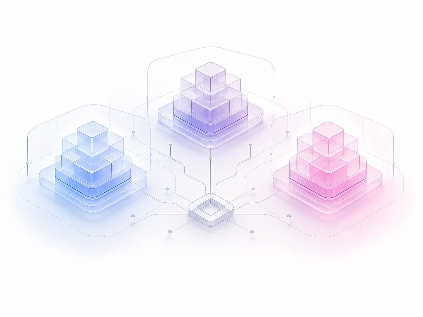 Abstract protected boundary containing separated customer data blocks