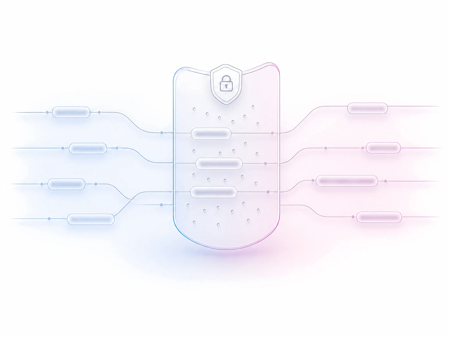 Abstract protected transcript strips with redacted personal information
